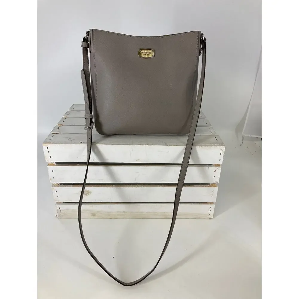 MICHAEL KORS, MEDIUM SIZE GRAY LEATHER CROSSOBODY BAG (ASIS)